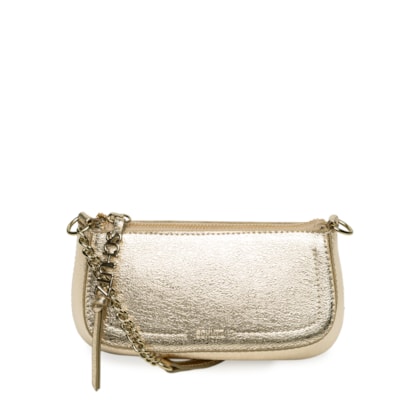 Bolsa Feminina Pequena Elettra Tecno - Dourado
