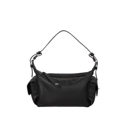 Bolsa Feminina Pequena Em Couro Campero - Preto