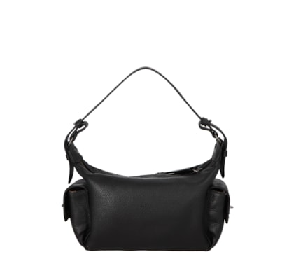 Bolsa Feminina Pequena Em Couro Campero - Preto