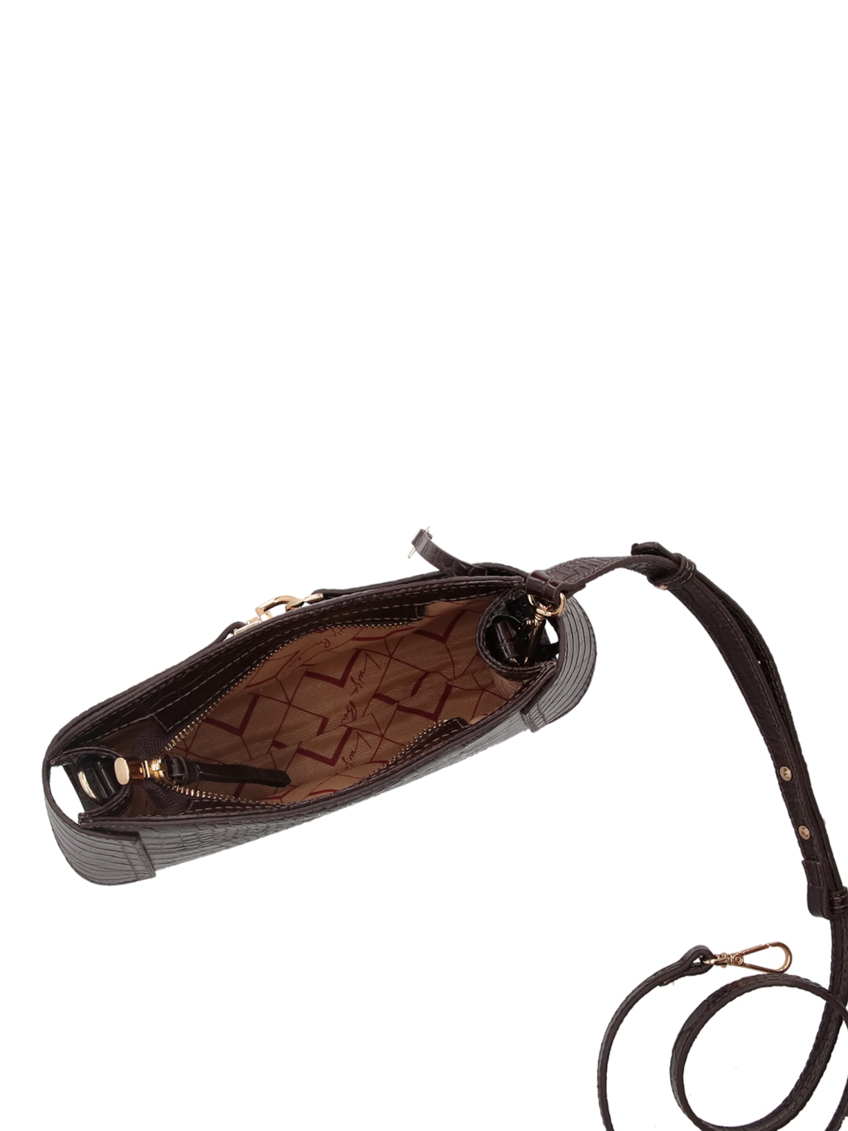 Bolsa Feminina Pequena Em Couro Marrom Luiza Barcelos