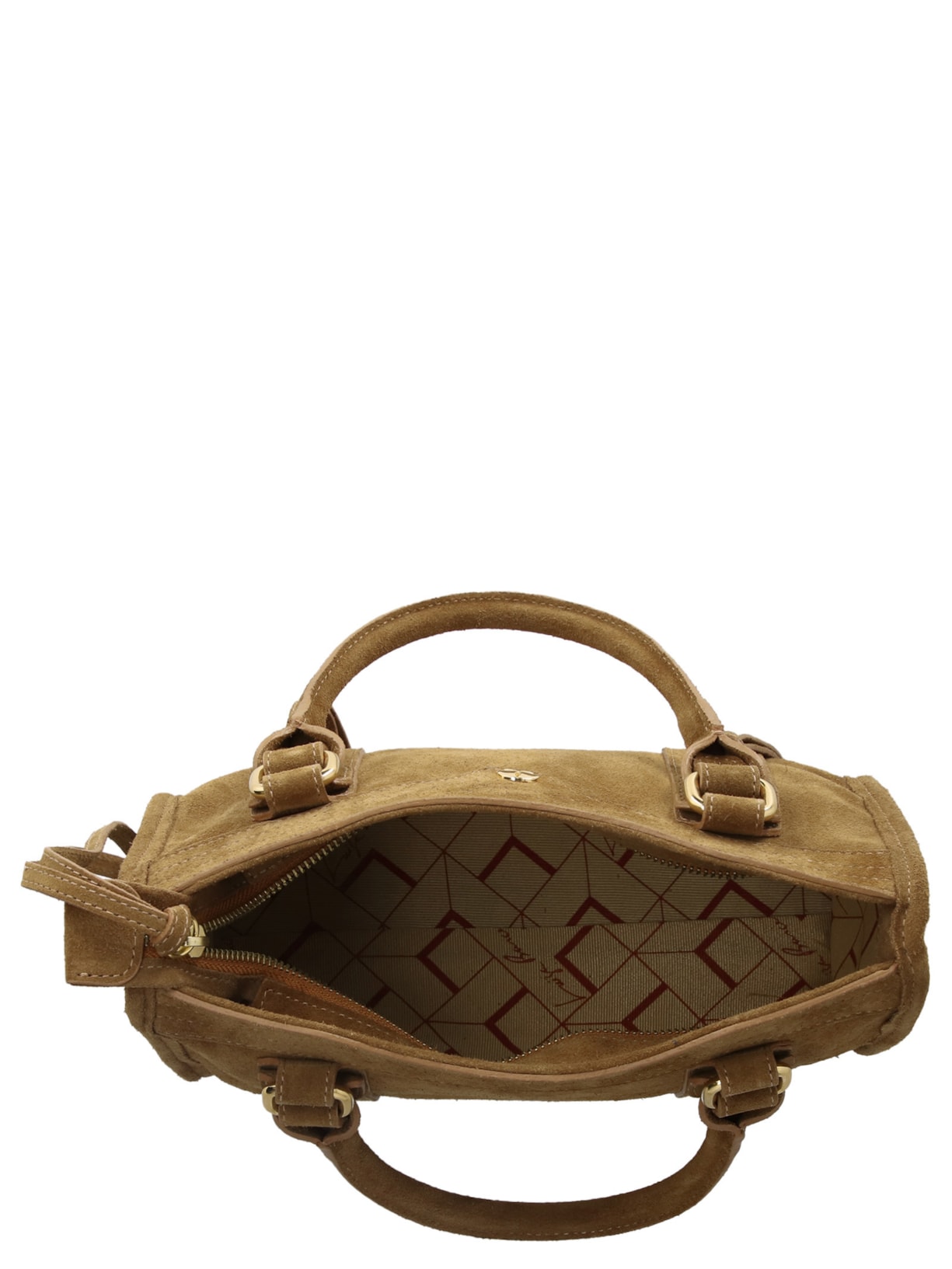 Bolsa Feminina Pequena Em Couro Marrom Luiza Barcelos