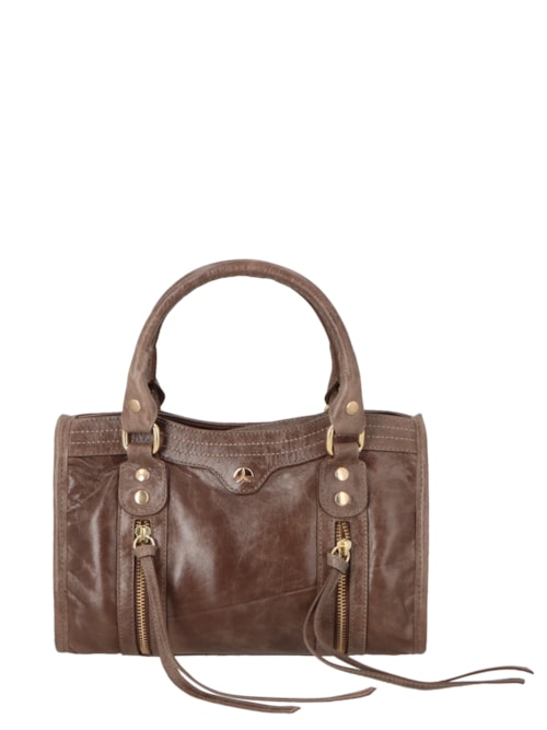 Bolsa Feminina Pequena Em Couro - Marrom