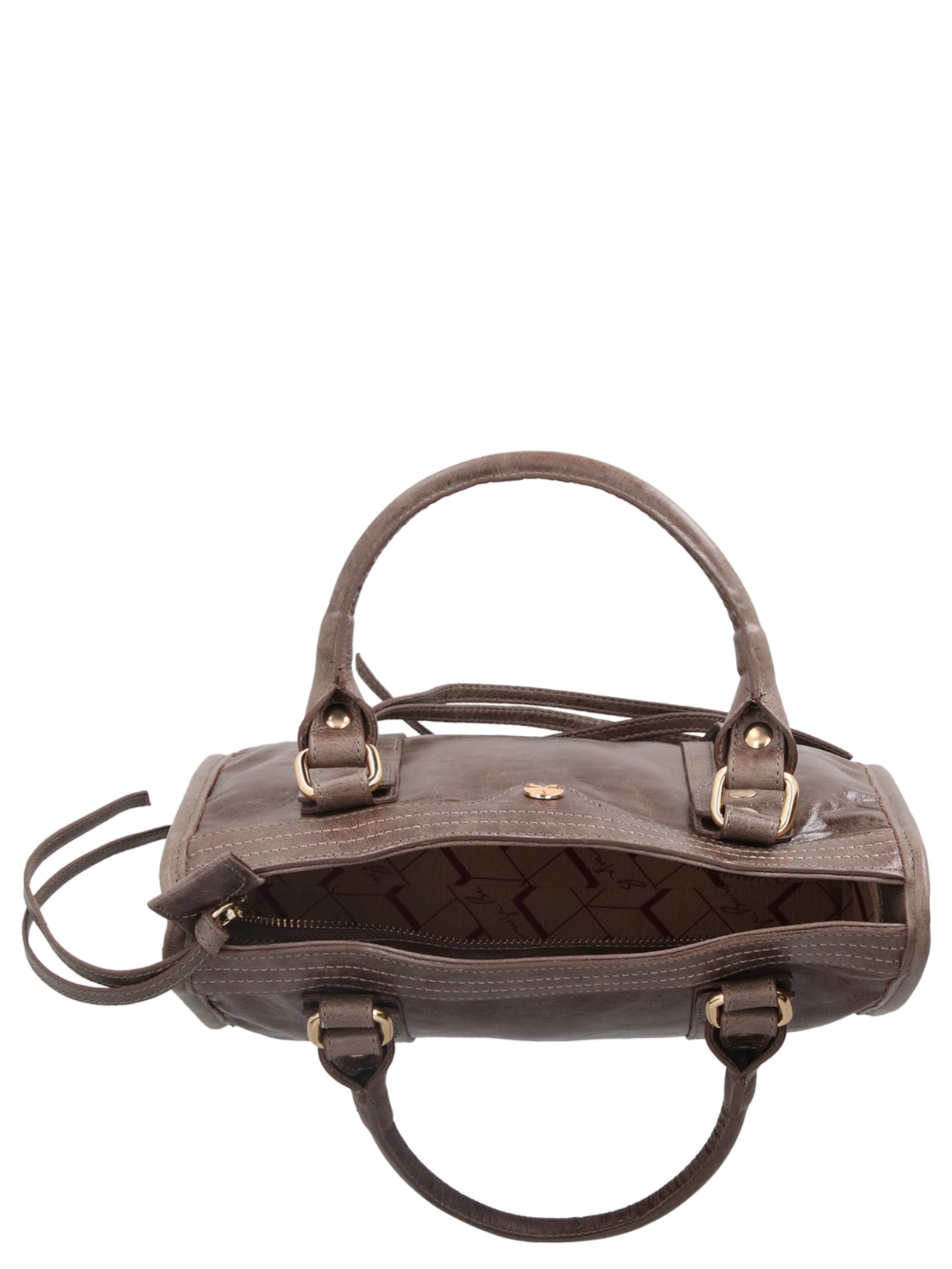 Bolsa Feminina Pequena Em Couro Marrom Luiza Barcelos