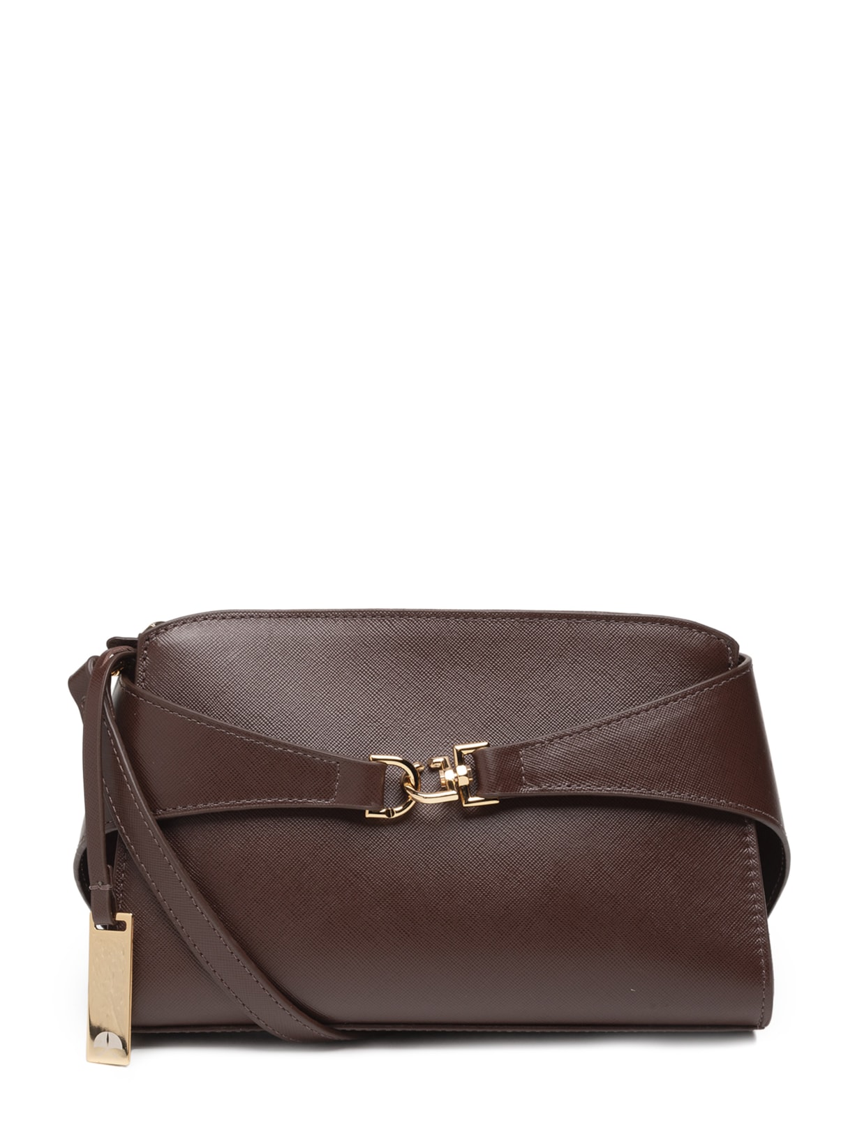 Bolsa Feminina Pequena Em Couro Oslo Marrom Luiza Barcelos
