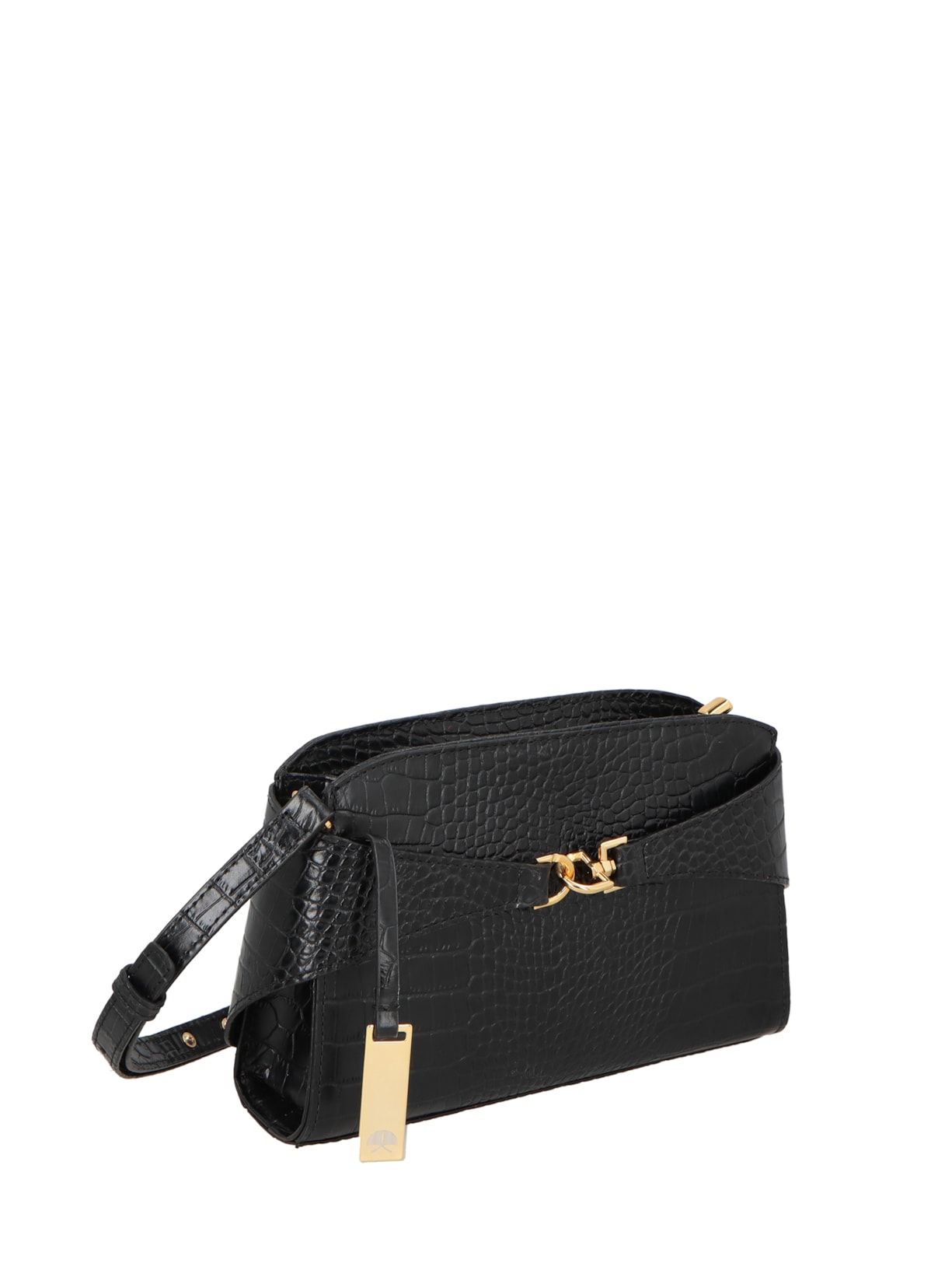 Bolsa Feminina Pequena Em Couro Preto Luiza Barcelos