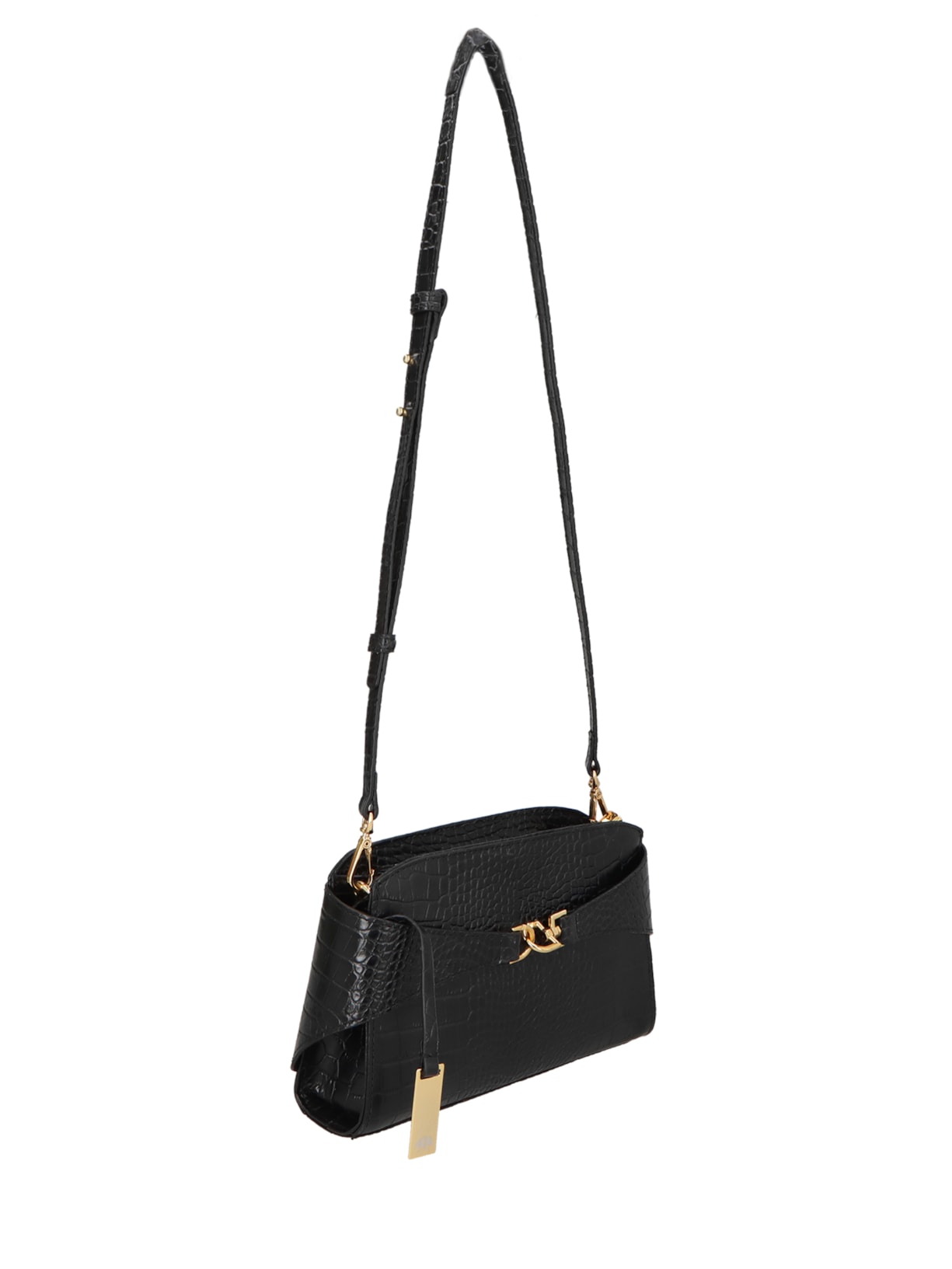 Bolsa Feminina Pequena Em Couro Preto Luiza Barcelos