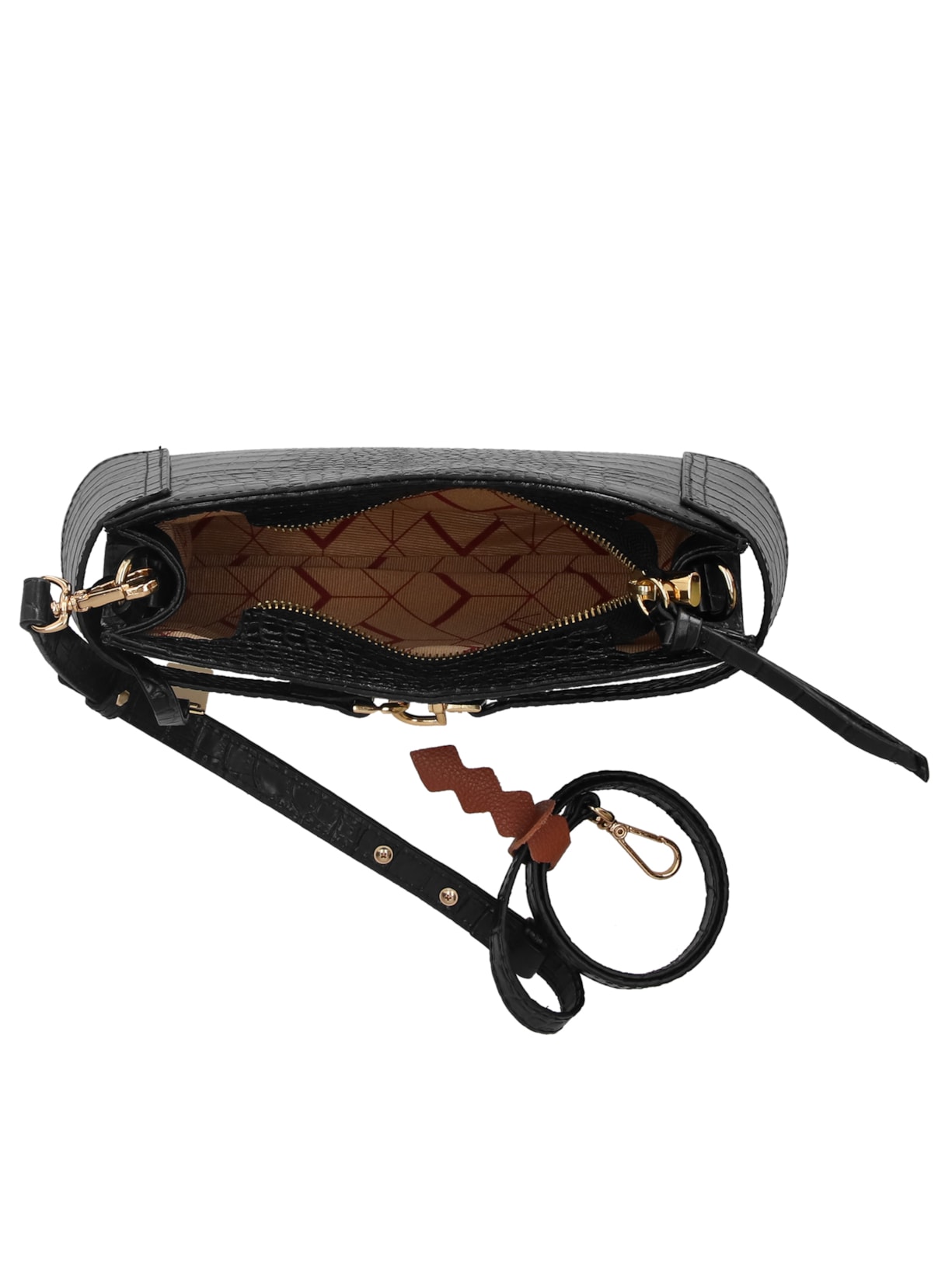 Bolsa Feminina Pequena Em Couro Preto Luiza Barcelos