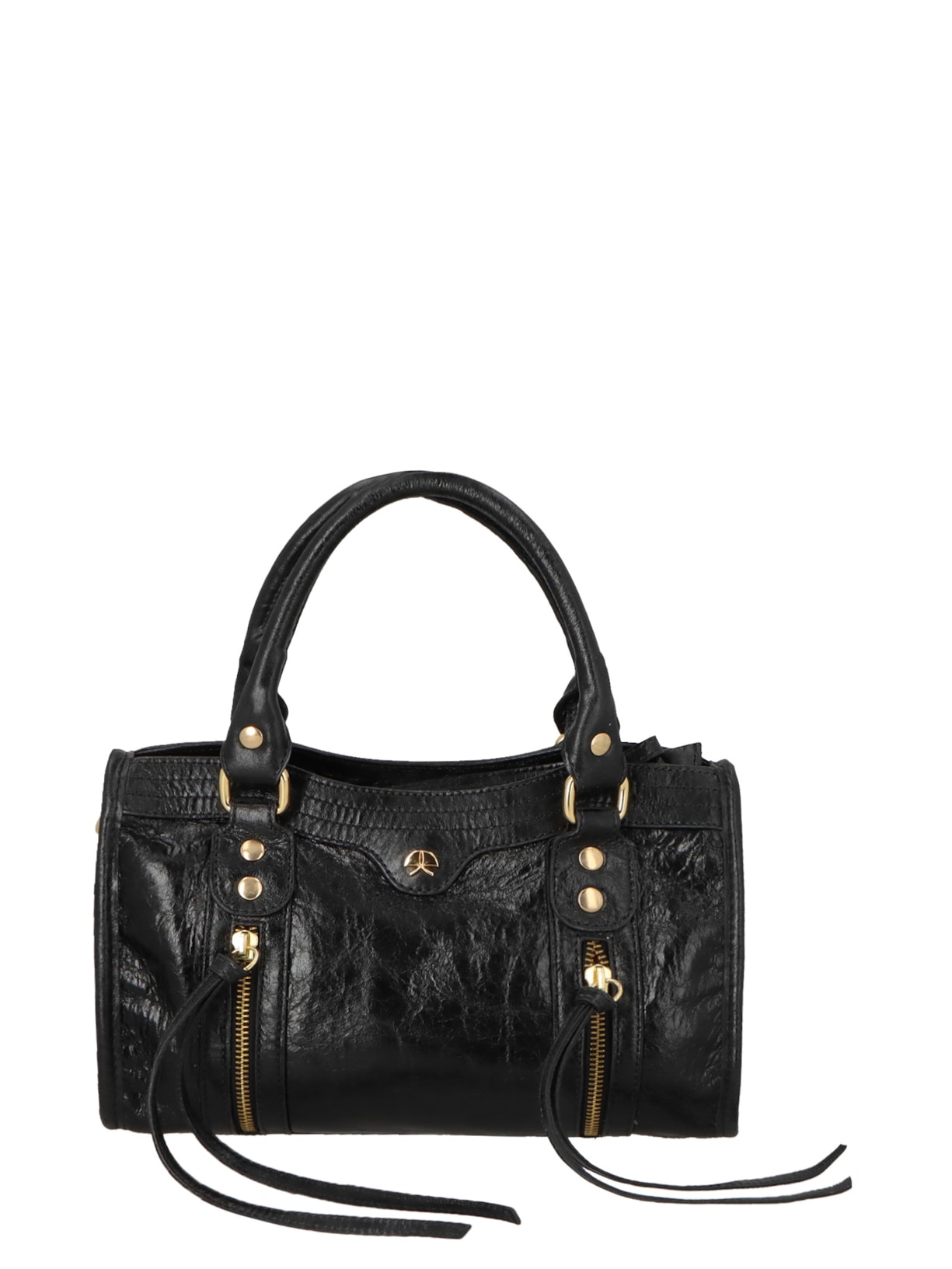 Bolsa Feminina Pequena Em Couro Preto Luiza Barcelos