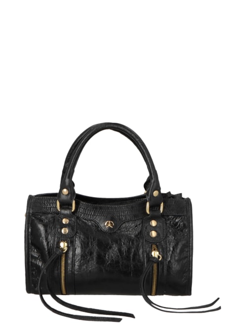 Bolsa Feminina Pequena Em Couro - Preto