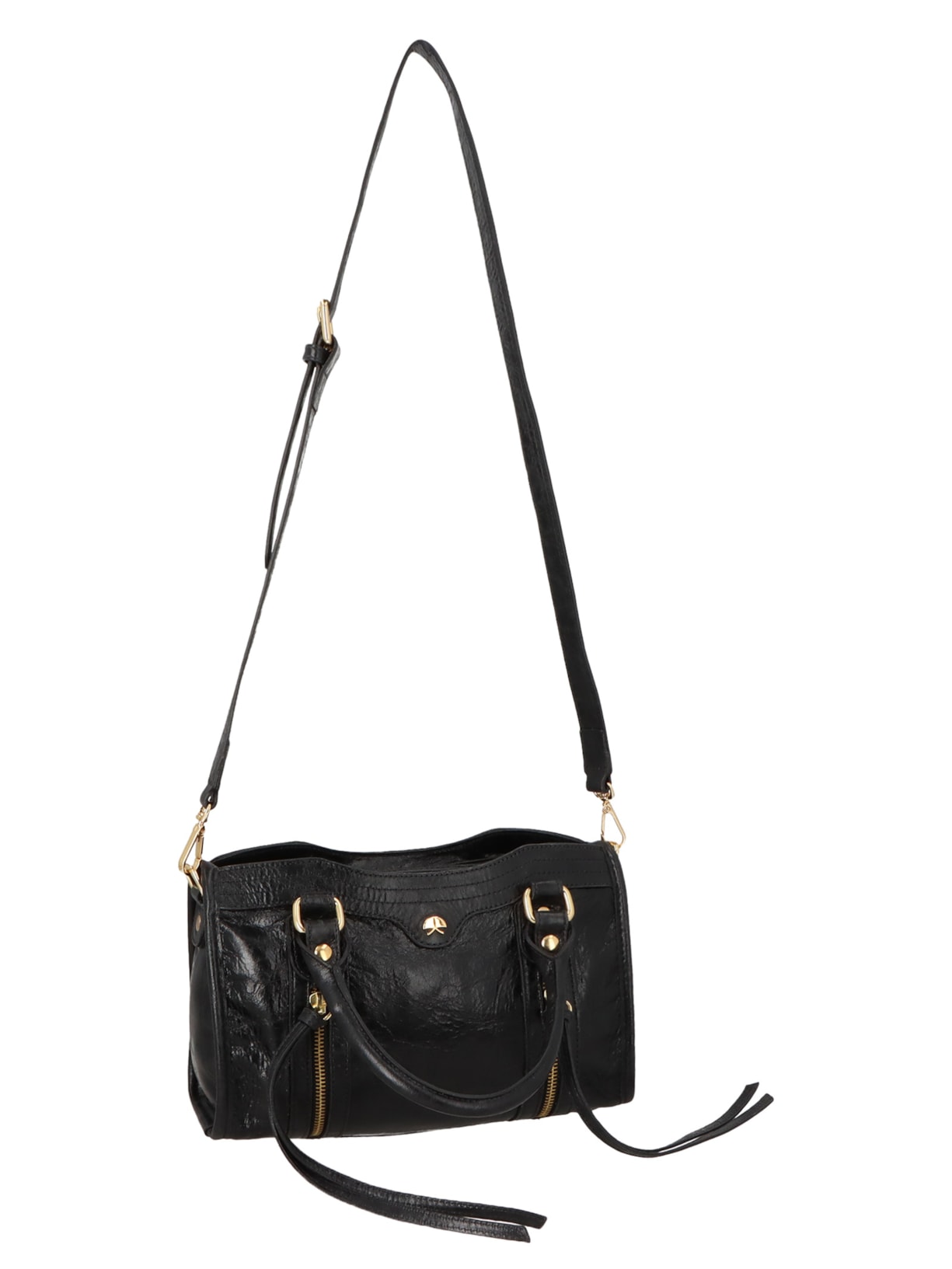 Bolsa Feminina Pequena Em Couro Preto Luiza Barcelos