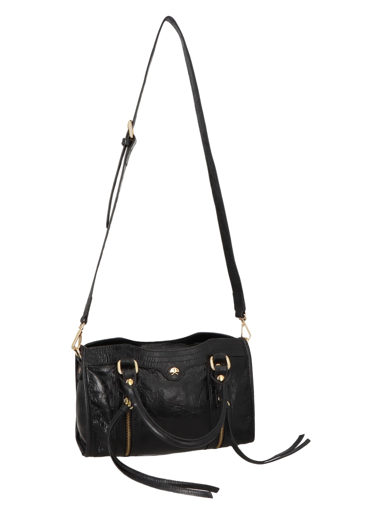 Bolsa Feminina Pequena Em Couro Preto Luiza Barcelos