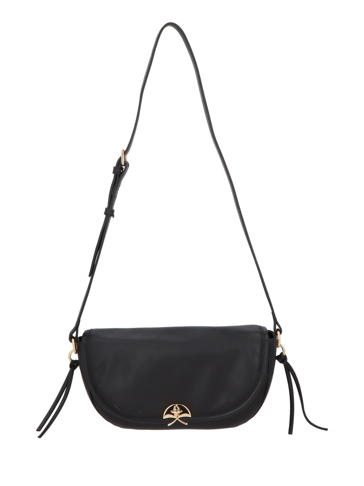 Bolsa Feminina Pequena Em Couro Preto Luiza Barcelos