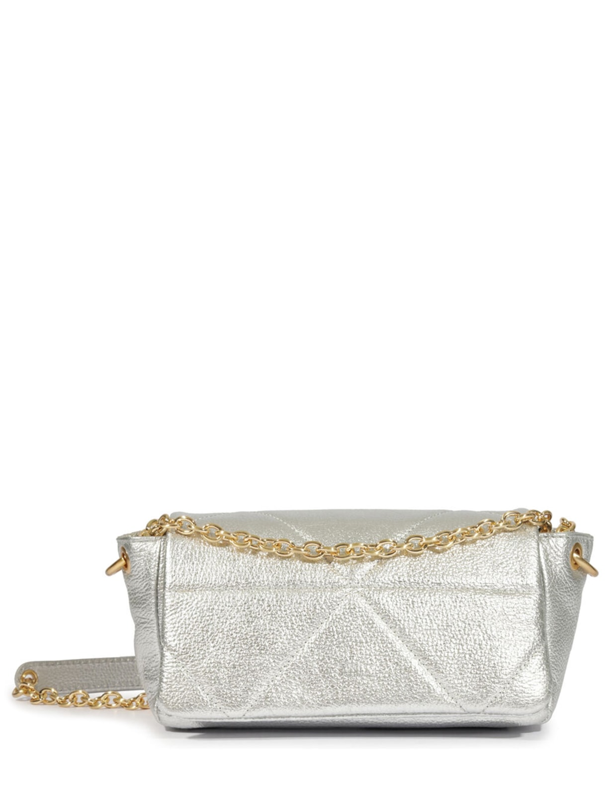 Bolsa Feminina Pequena Floater Smooth Prata  Schutz