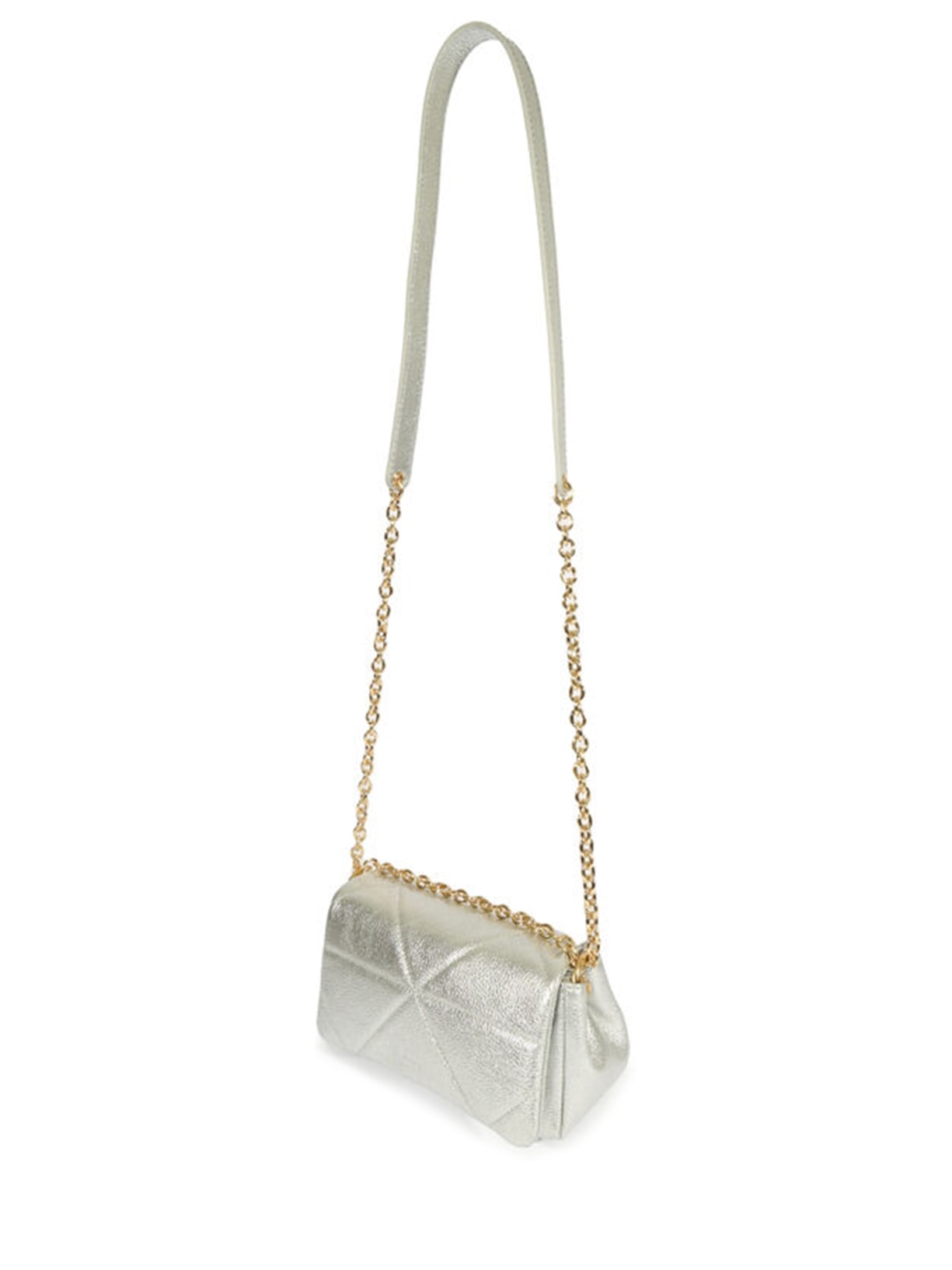 Bolsa Feminina Pequena Floater Smooth Prata  Schutz