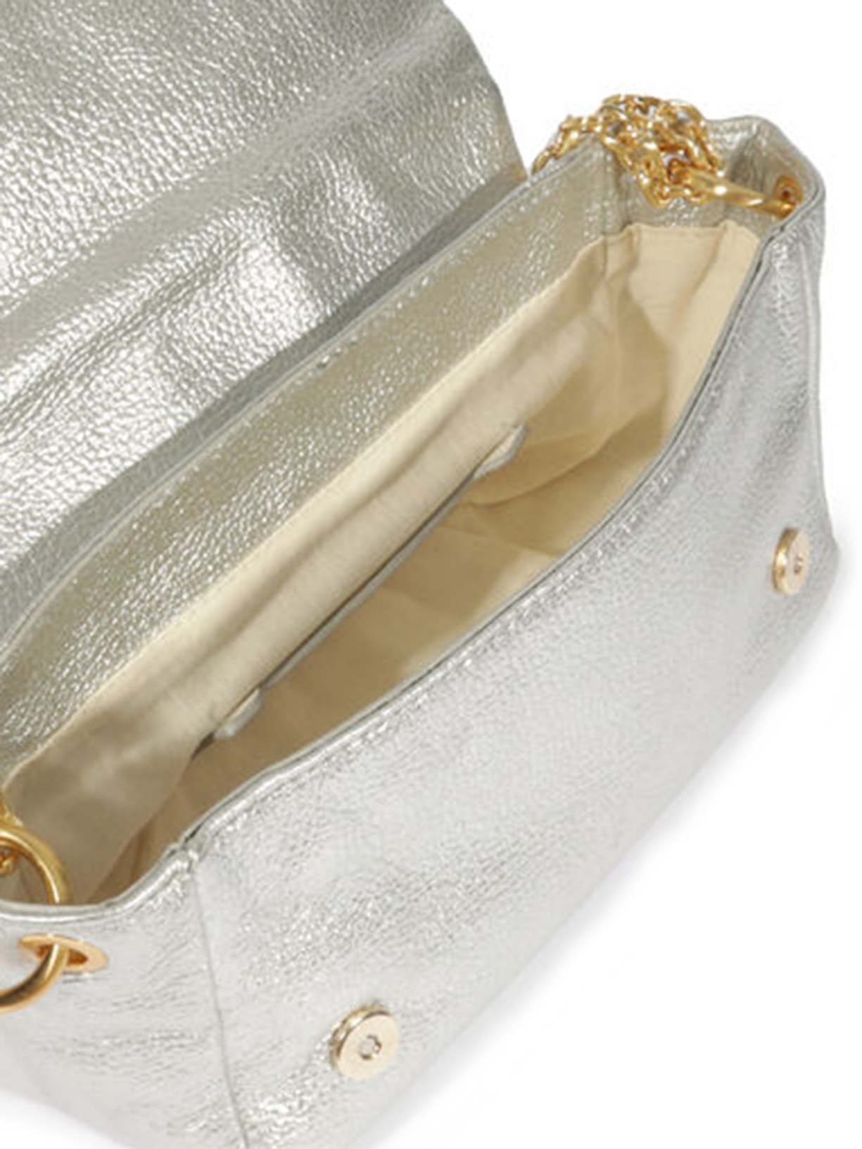 Bolsa Feminina Pequena Floater Smooth Prata  Schutz