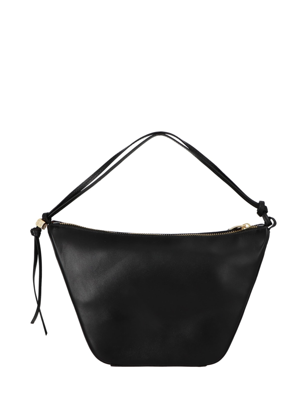 Bolsa Feminina Pequena Hobo Em Couro Preto Luiza Barcelos