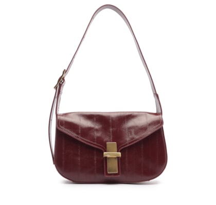 Bolsa Feminina Pequena Leather Enguia - Vermelho