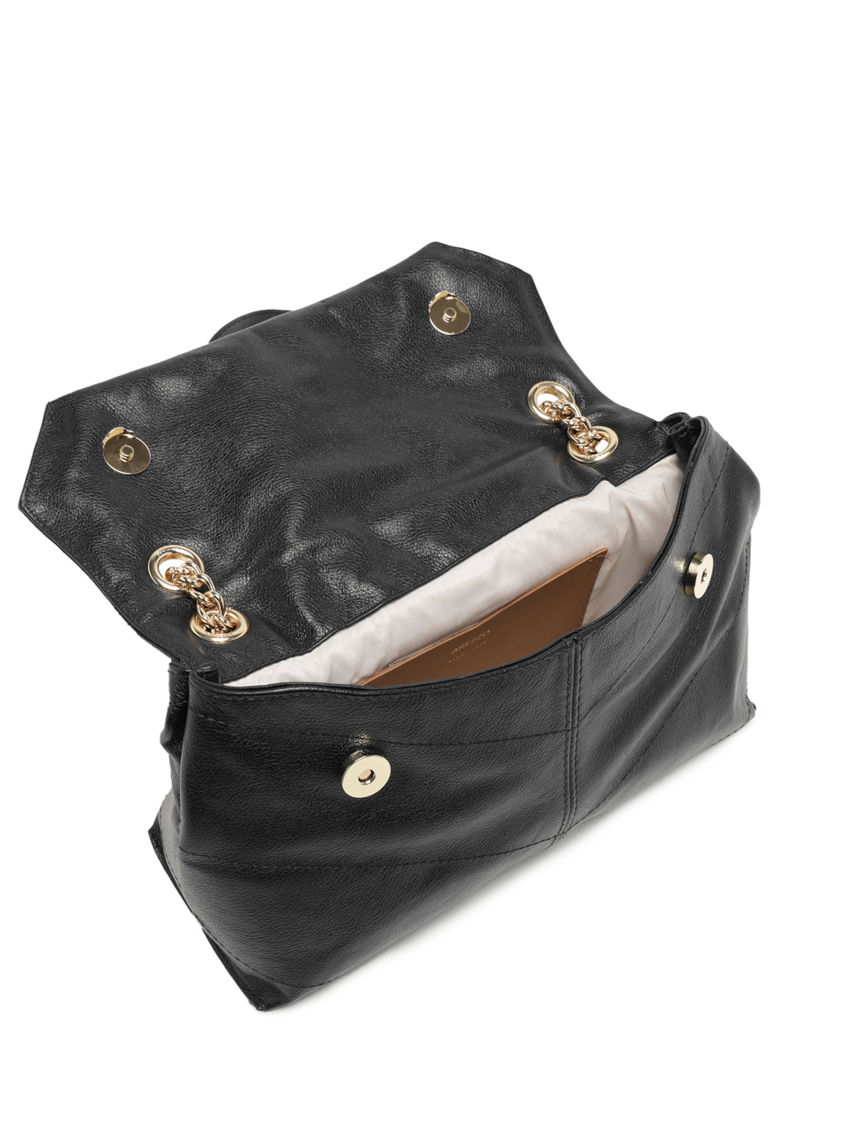 Bolsa Feminina Pequena Leather Glove Preto Arezzo