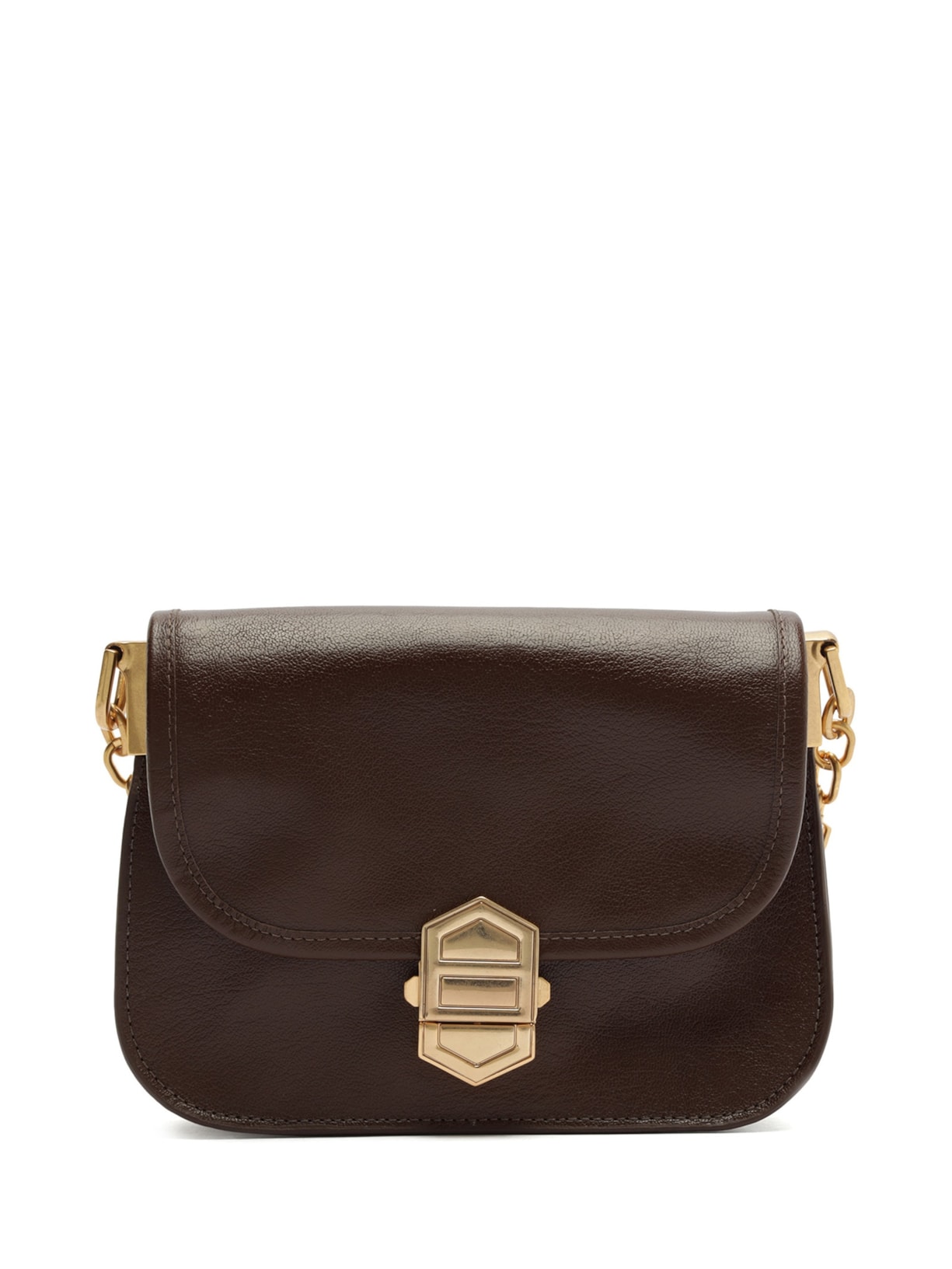 Bolsa Feminina Pequena Leather Sand - Marrom