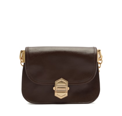Bolsa Feminina Pequena Leather Sand - Marrom