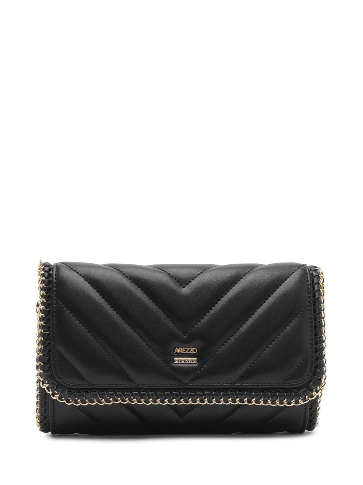 Bolsa Feminina Pequena Matelassê Corrente - Preto