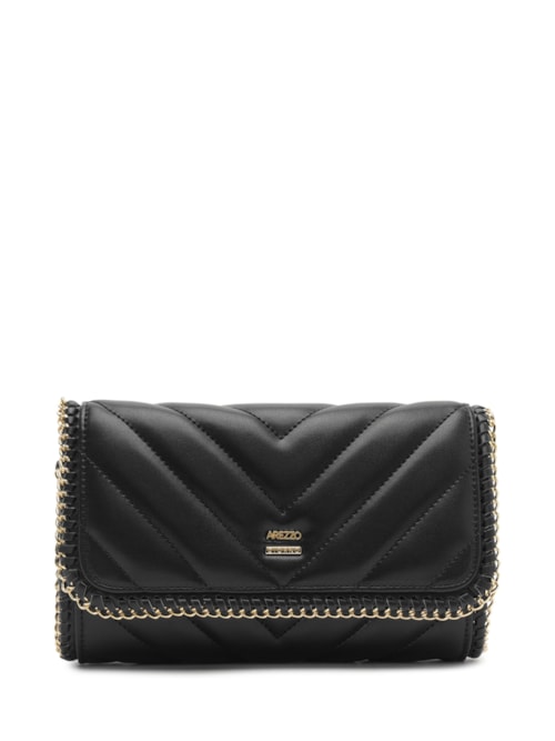 Bolsa Feminina Pequena Matelassê Corrente - Preto