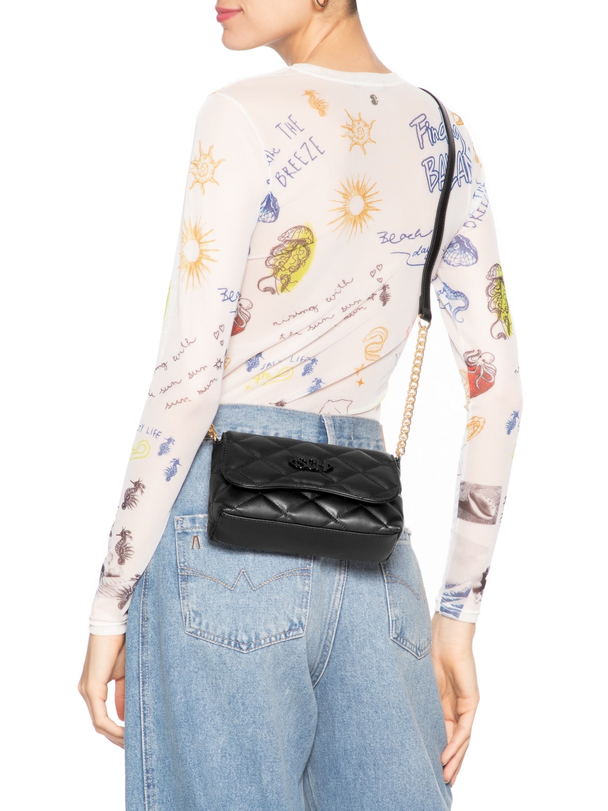 Bolsa Feminina Pequena Matelassê Preto Schutz