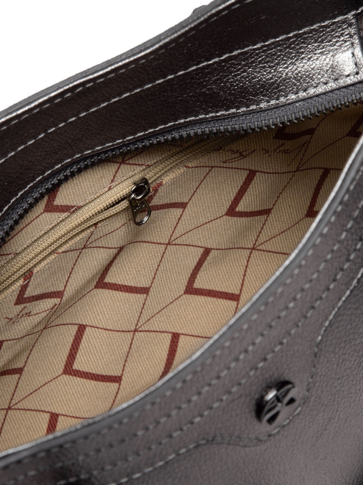 Bolsa Feminina Pequena Metal Leather Prateado Luiza Barcelos