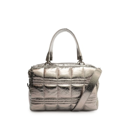 Bolsa Feminina Pequena Metallic Hammer - Prata