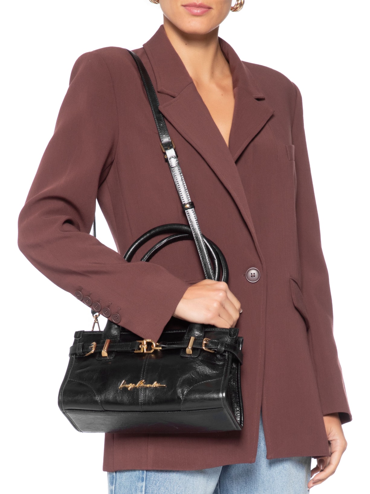 Bolsa Feminina Pequena Mineral Preto Luiza Barcelos