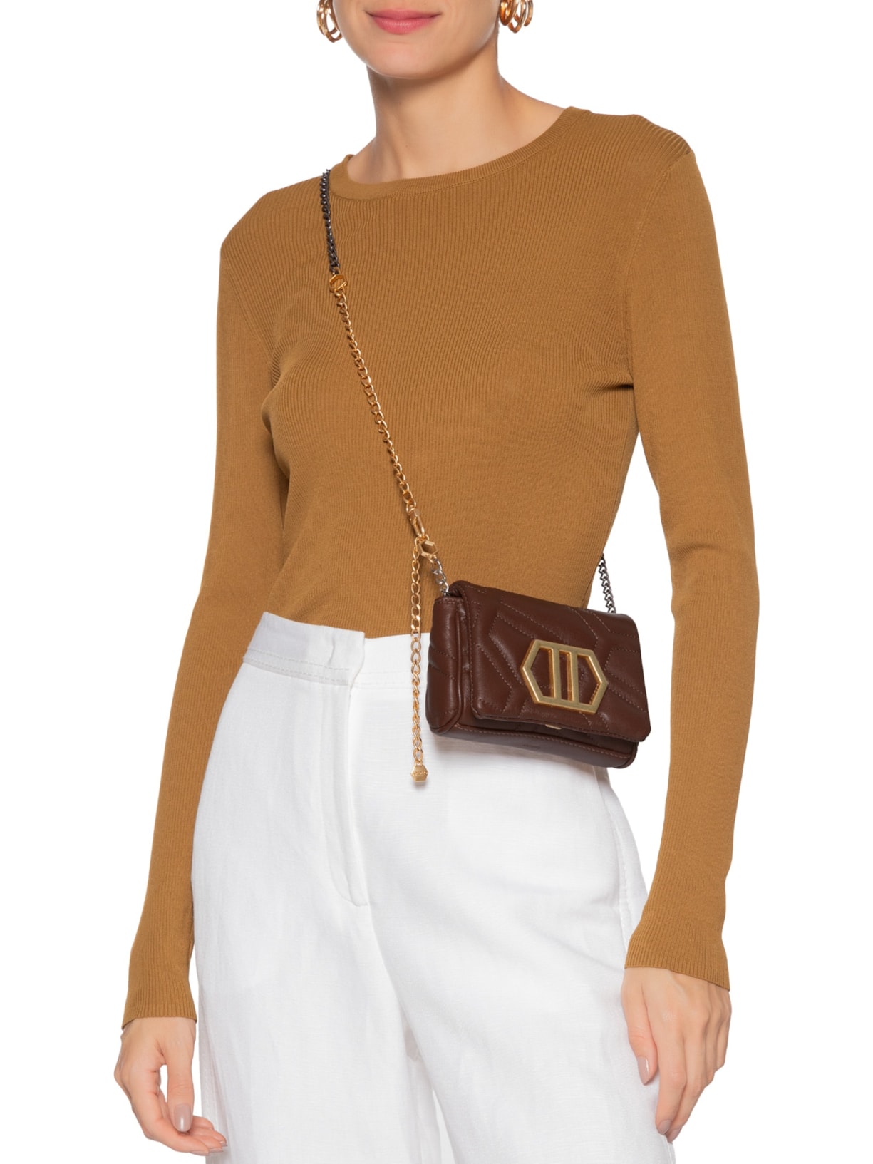 Bolsa Feminina Pequena Nápoles Marrom Arezzo