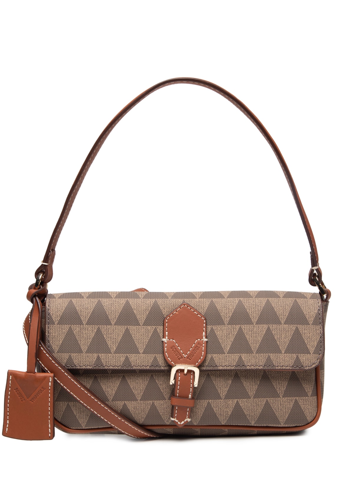 Bolsa Feminina Pequena New Canvas Triangle Madison Nat Cinza Schutz