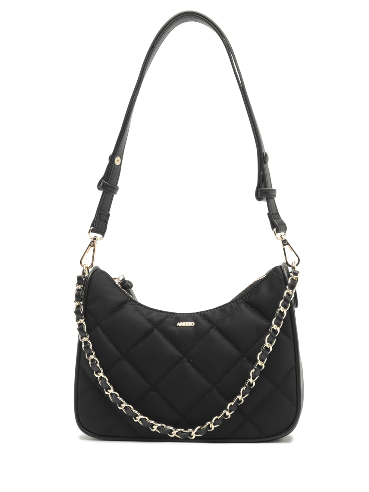 Bolsa Feminina Pequena Nylon Eco Calf - Preto