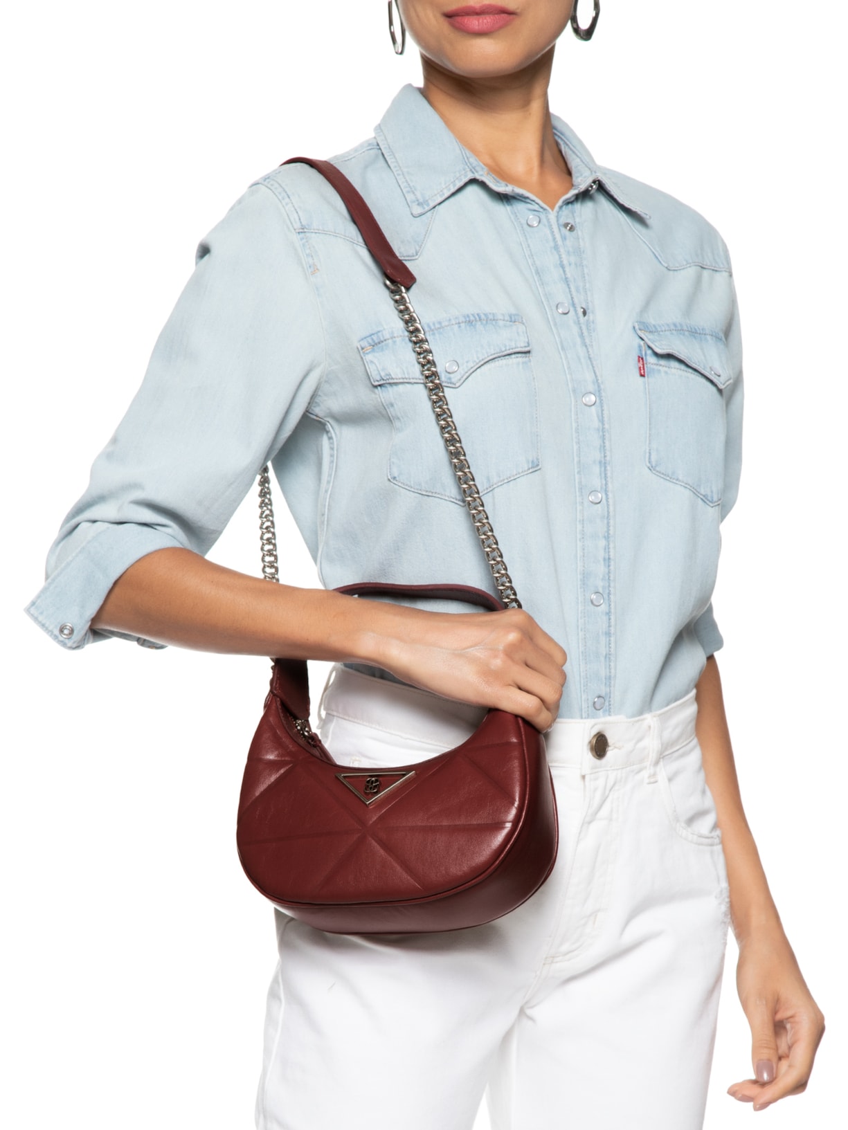 Bolsa Feminina Pequena Poppy Couro Vermelho Schutz