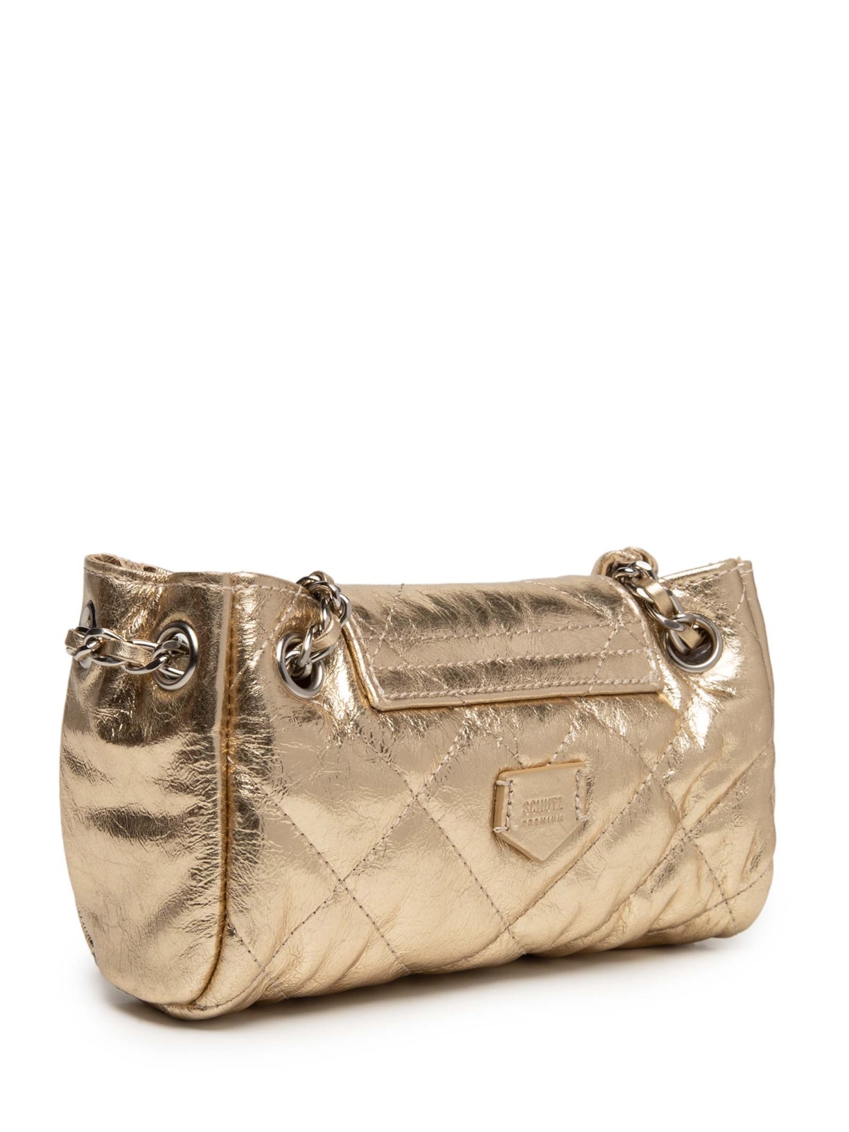 Bolsa Feminina Pequena S95 Couro Dourado Schutz
