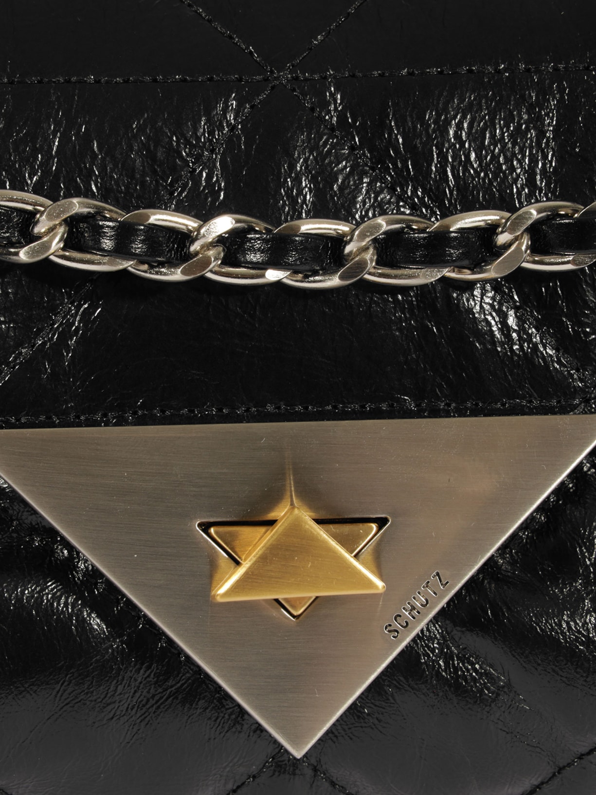 Bolsa Feminina Pequena S95 Couro Preto Schutz