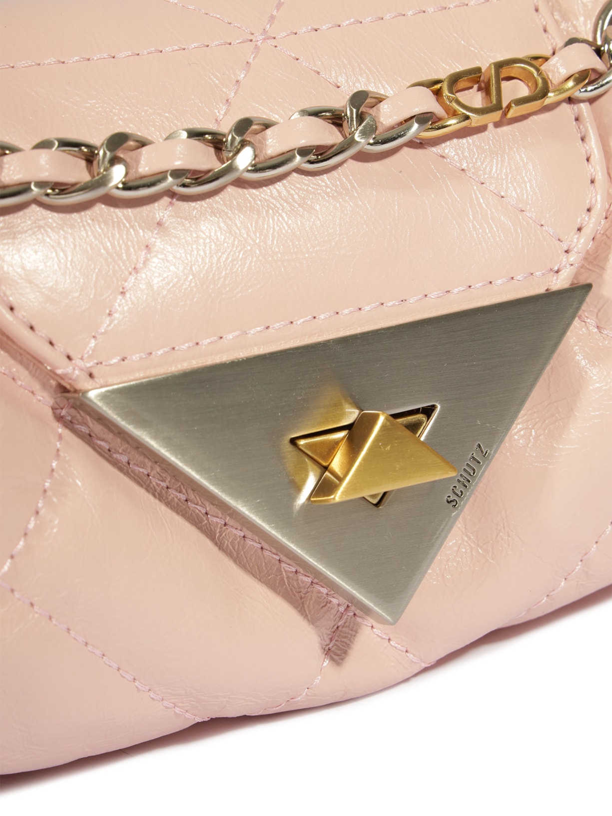 Bolsa Feminina Pequena S95 Couro Rosa Schutz