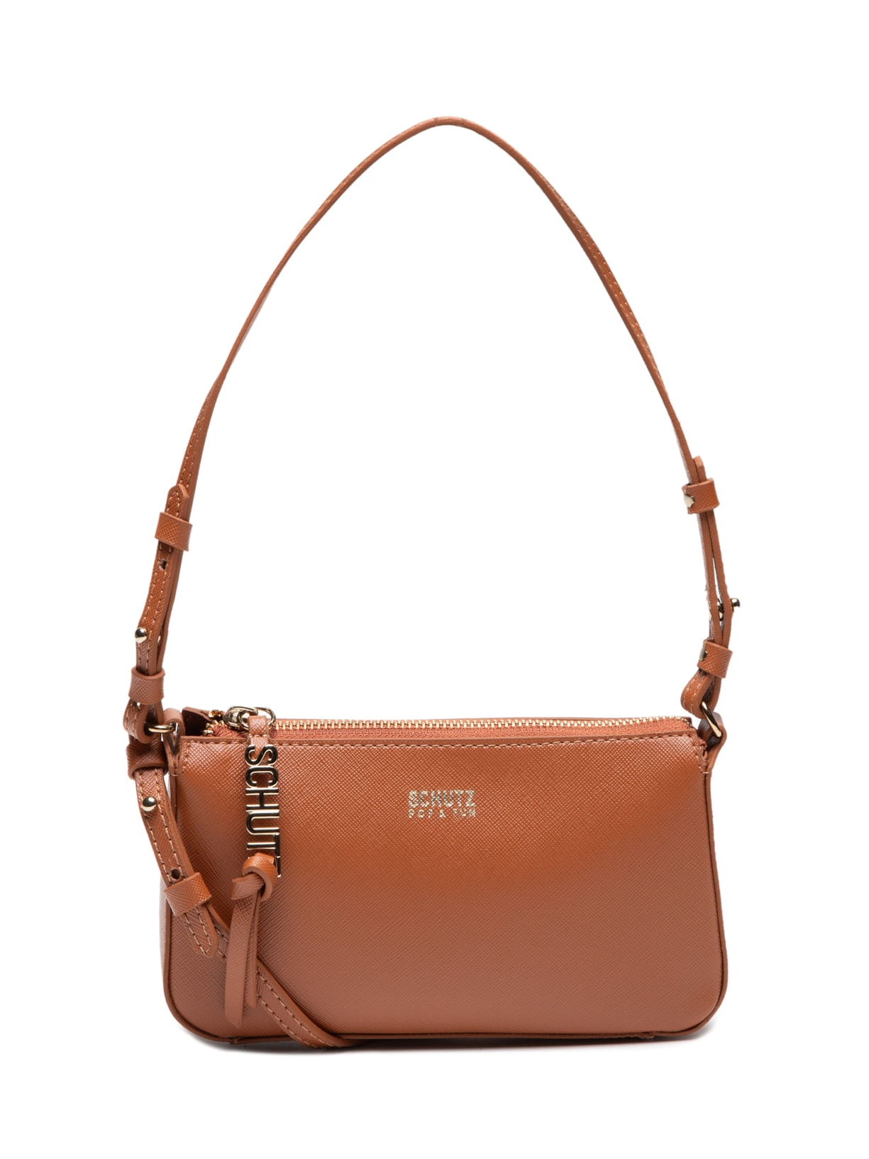 Bolsa Feminina Pequena Safiano Tecno - Marrom