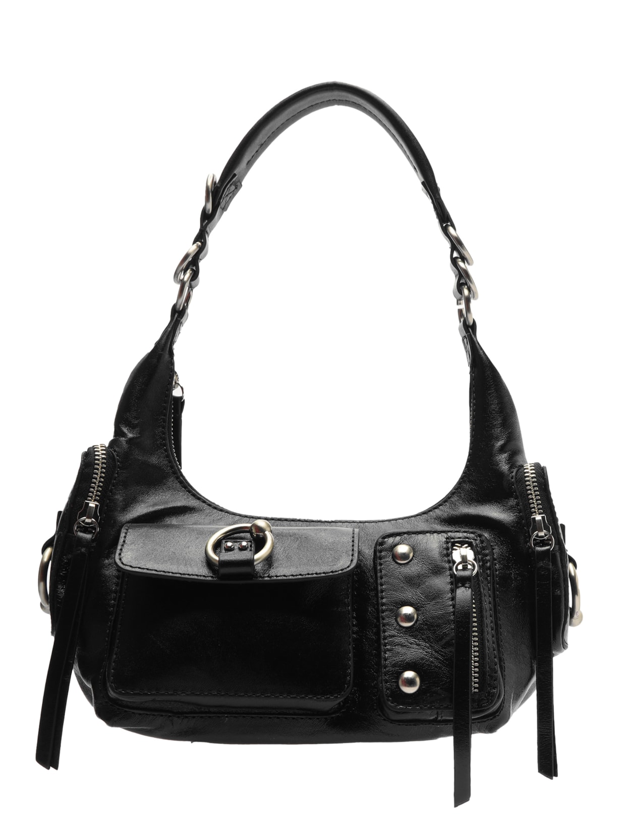 Bolsa Feminina Pequena Shoulder Couro - Preto