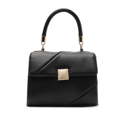 Bolsa Feminina Pequena Tiracolo Eco Soft Calf - Preto