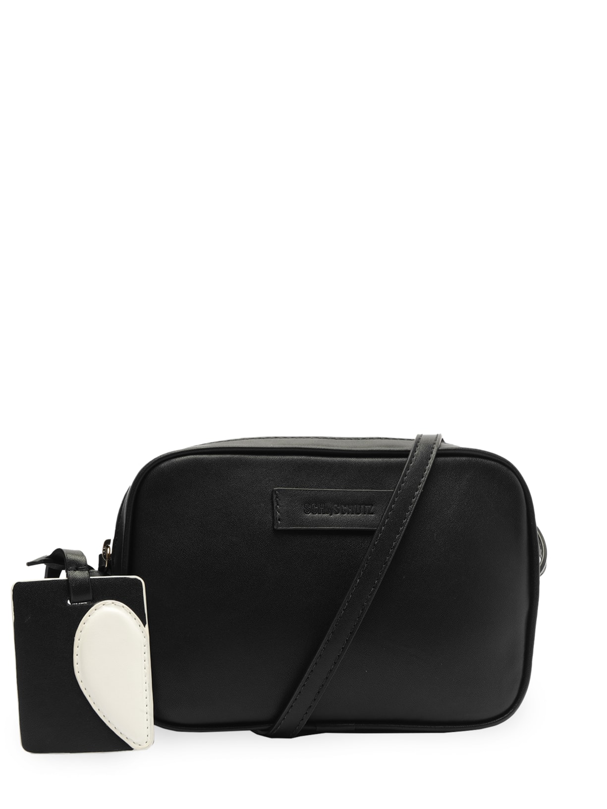 Bolsa Feminina Pequena Tiracolo Porta Cartão Coração - Preto