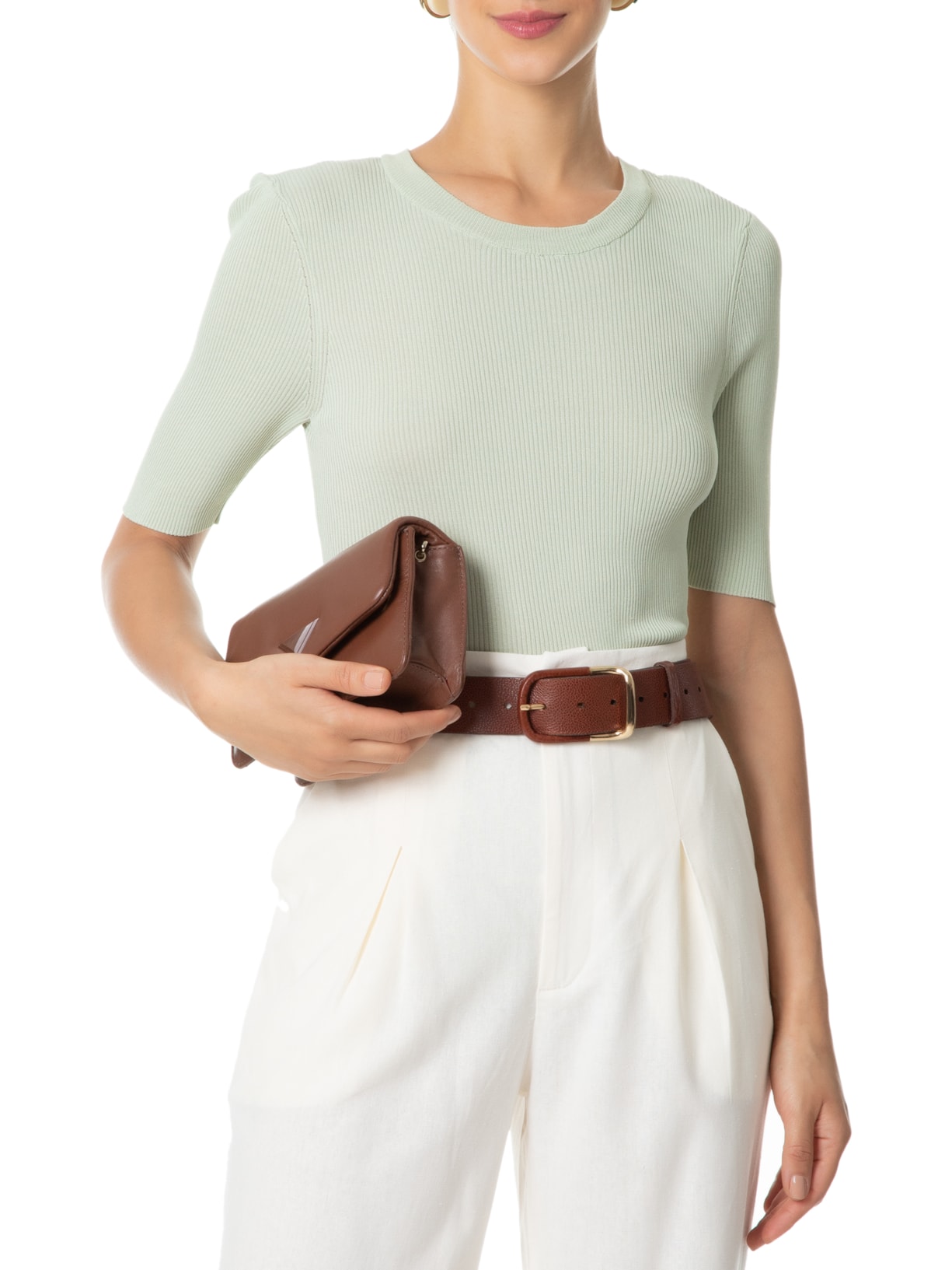 Bolsa Feminina Pequena Tiracolo Soft Calf Marrom Schutz