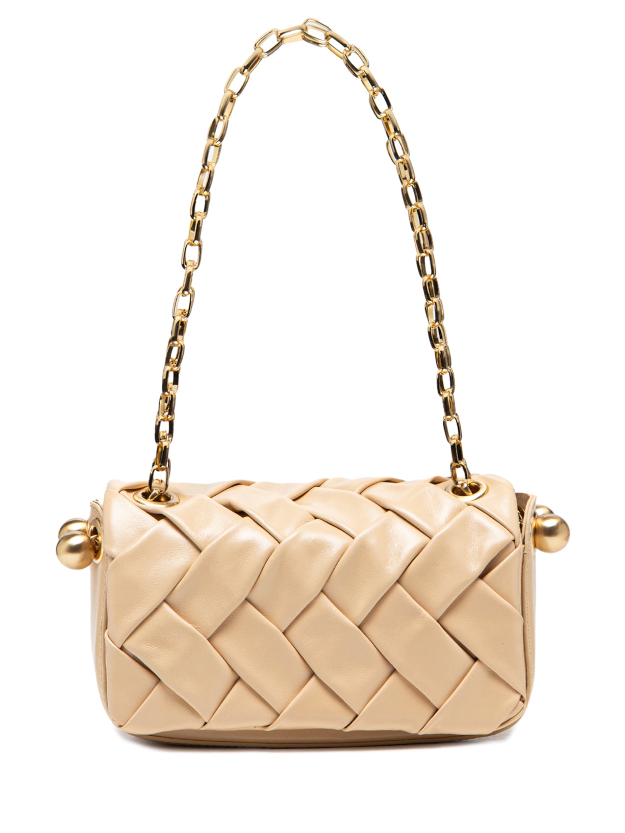 Bolsa Feminina Pequena Trançada - Bege