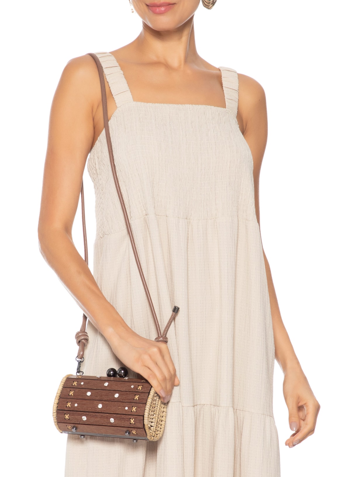 Bolsa Feminina Petit Baoba Onix Oud Stella Marrom Waiwai