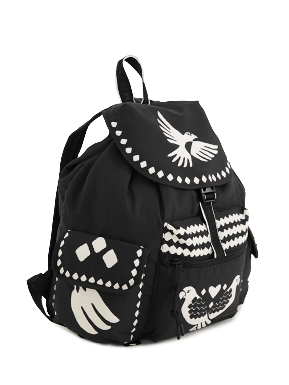 Bolsa Feminina Pipoca Lenço Dia E Noite Preto Farm Etc