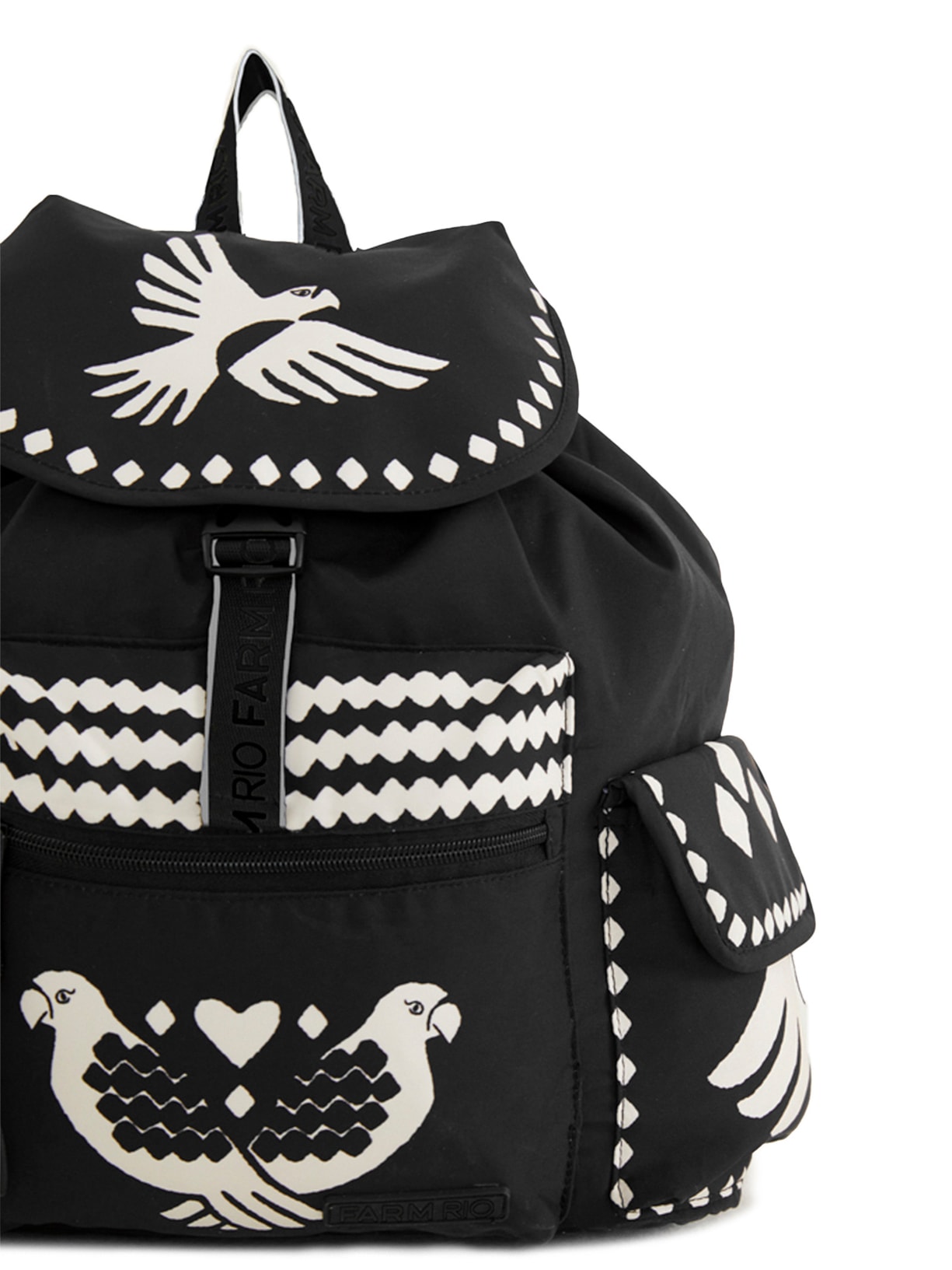 Bolsa Feminina Pipoca Lenço Dia E Noite Preto Farm Etc