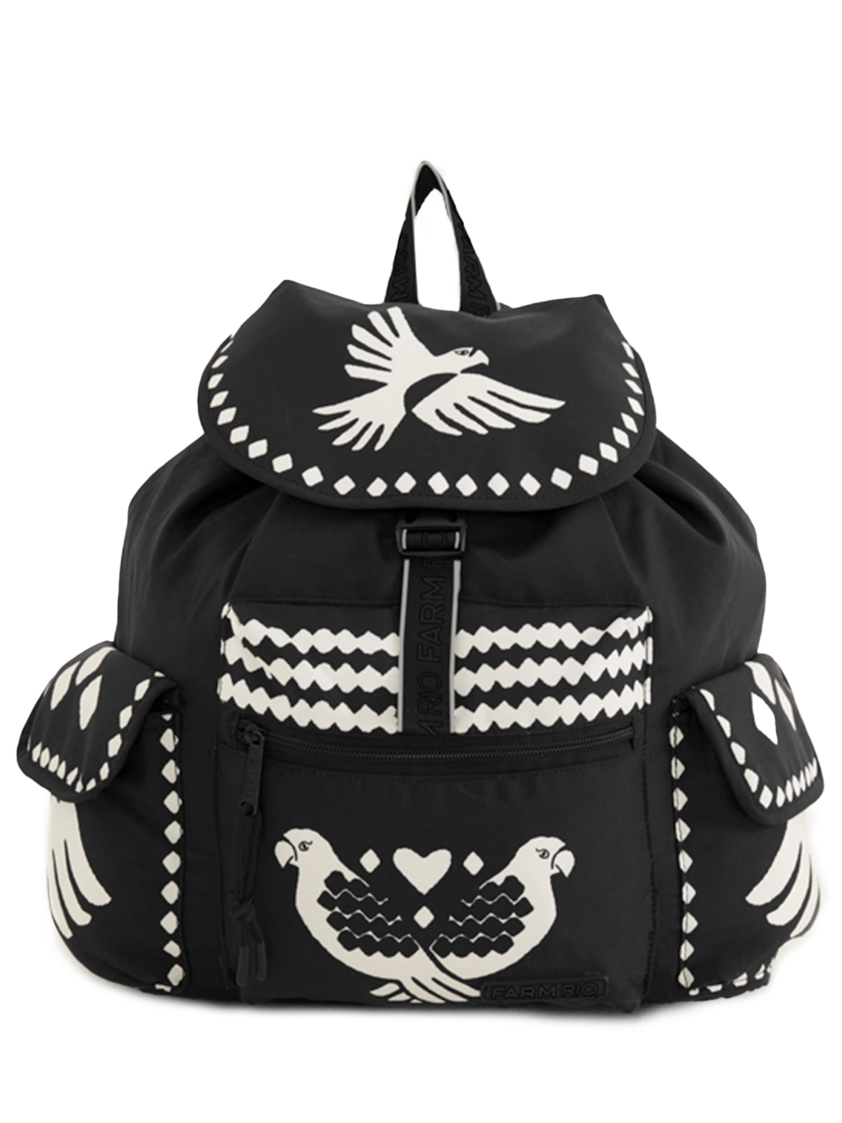 Bolsa Feminina Pipoca Lenço Dia E Noite Preto Farm Etc