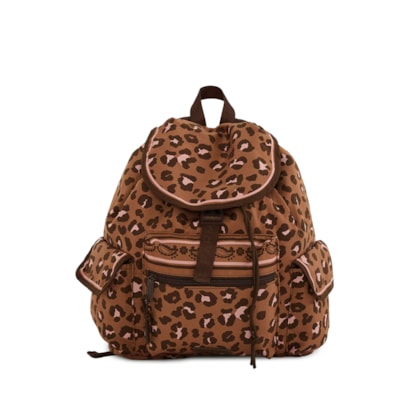 Bolsa Feminina Pipoca Onça Bandana Caramelo - Animal Print