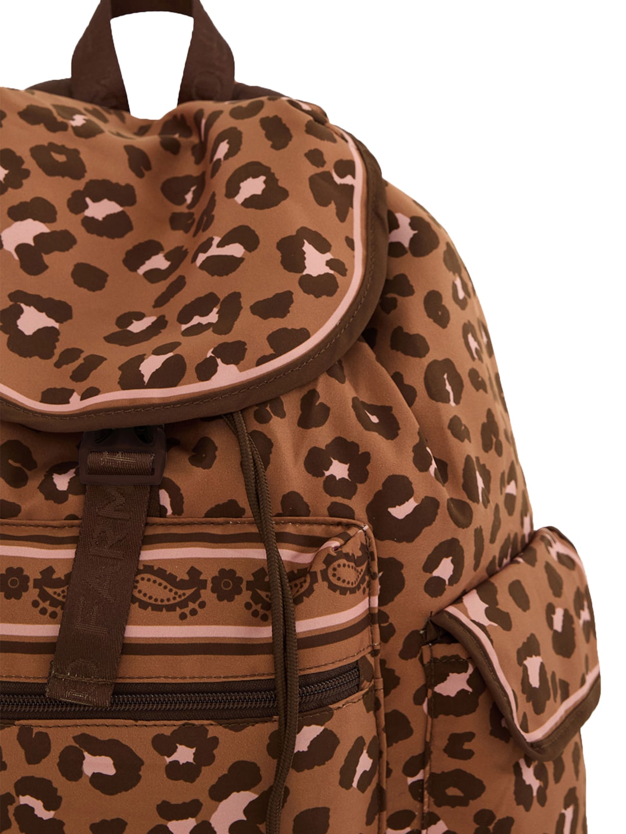 Bolsa Feminina Pipoca Onça Bandana Caramelo Animal Print Farm Etc
