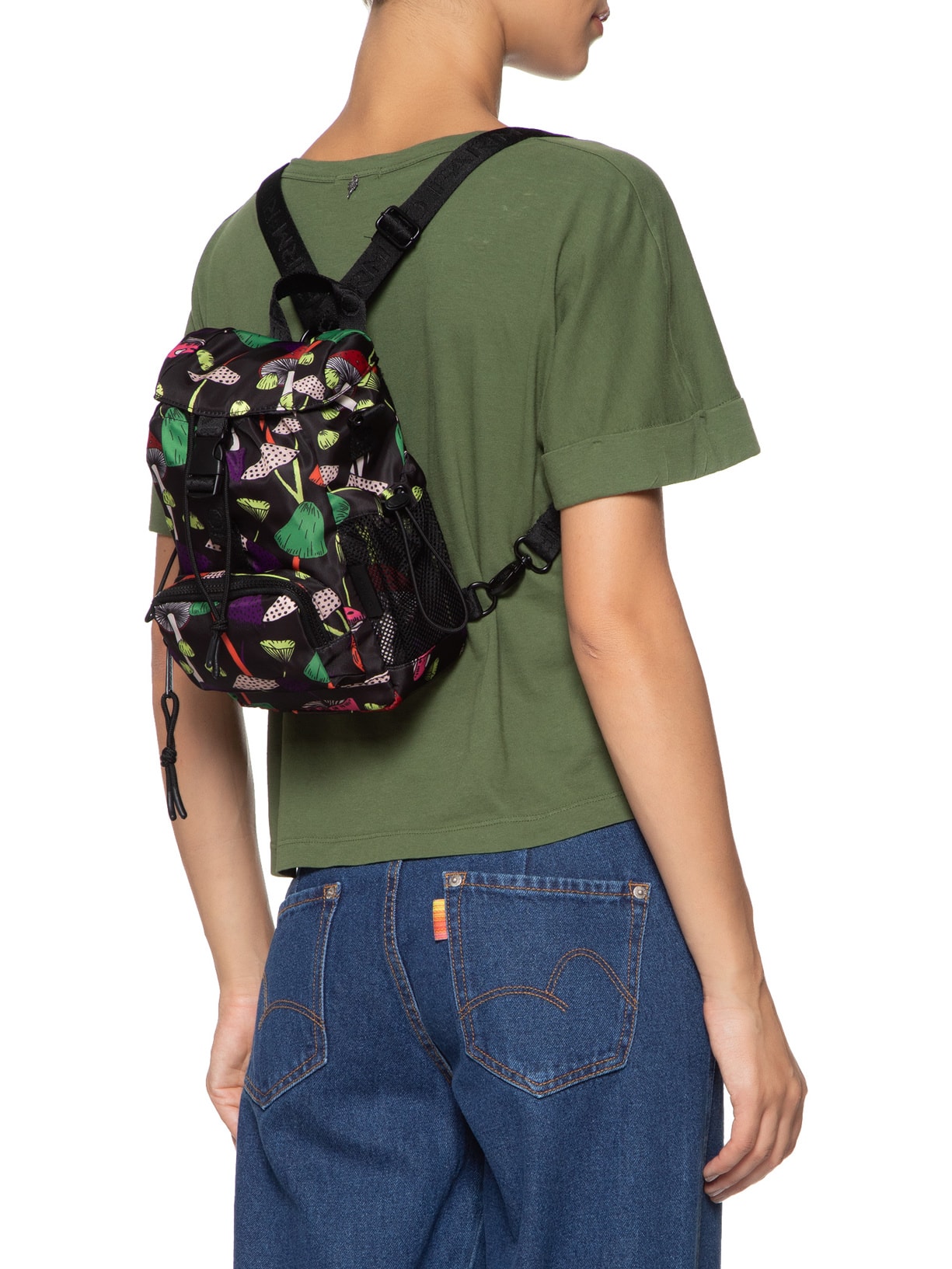 Bolsa Feminina Pipoquinha Cogumelos Preto Farm Etc